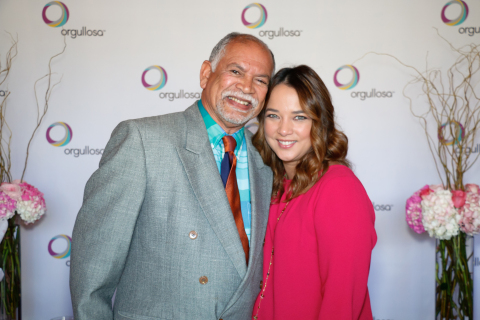 Actress and breast cancer survivor, Adamari López and oncologist and representative from Liga Contra el Cáncer, Dr. Pedro De La Rosa attend Procter & Gamble's Orgullosa Breast Cancer Awareness initiative #OrgullosaStrong at Miami Beach Women's Club on Thursday, October 1 in Miami. Visit Facebook.com/Orgullosa for more information. (Photo by BlindLight Studio)