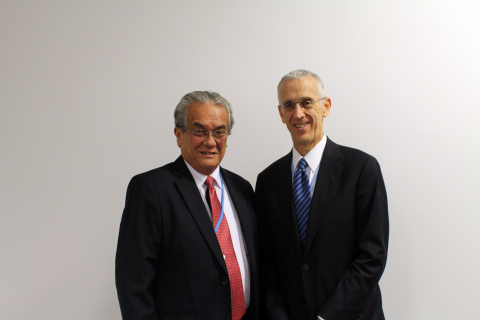 Tony deBrum with U.S. Special Envoy for Climate Change Todd Stern, 2013. Photo: Right Livelihood Award Foundation