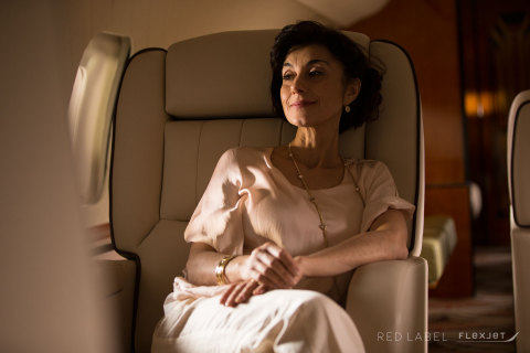 Flexjet's commercial airing on CNBC, Bloomberg and Fox Business Network throughout the month of October tells the Red Label story, while evoking a sense of freedom and relaxation that is available only via private jet travel. (Photo: Business Wire)
