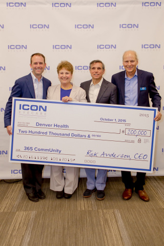 Pictured from left to right: Ryan Heckman, president of ICON Eyecare, Paula Herzmark, executive director at Denver Health, Honorable Federico Pena, former mayor of Denver, Rick Anderson, CEO of ICON Eyecare (Photo: Business Wire)