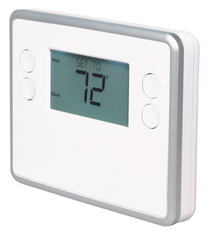 GoControl Smart Battery Powered Thermostat-Angled (Photo: Business Wire)