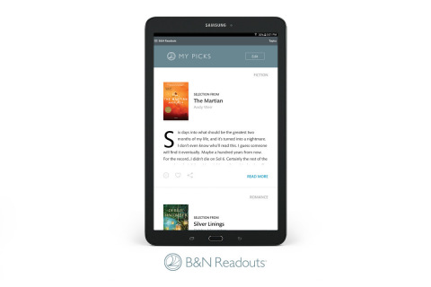 Barnes & Noble Introduces New B&N Readouts™, Bringing Bookstore-Like Browsing and Free Bite-Sized Content to NOOK® Digital Experience (Photo: Business Wire)