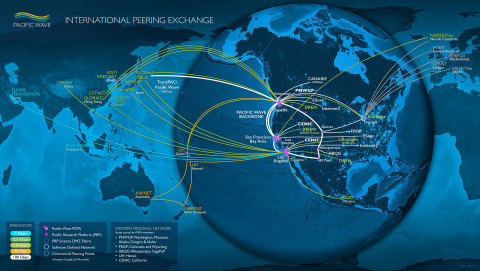 Map of the Pacific Wave International Peering Exchange (Graphic: Business Wire)