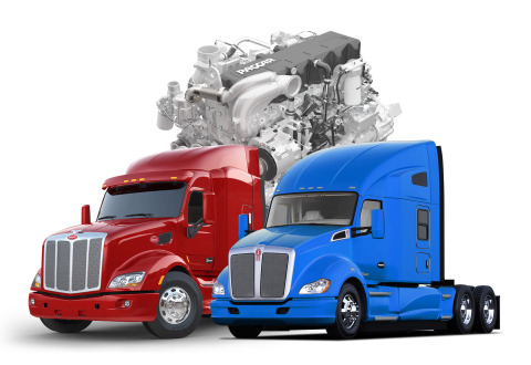 Peterbilt Model 579 and Kenworth T680 with PACCAR MX-13 Engine (Photo: Business Wire)