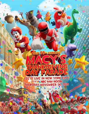 The 89th Annual Macy's Thanksgiving Day Parade(R) kicks off the holiday season on Thursday, Nov. 26 at 9 a.m., Live in New York City. (Graphic: Business Wire)
