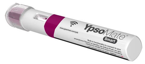 Thinfilm's NFC OpenSense™ on Ypsomed's YpsoMate® autoinjector. (Photo: Business Wire)