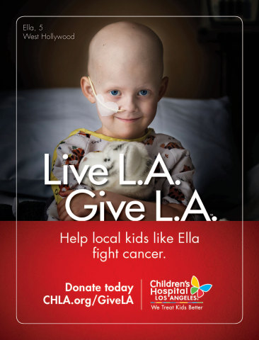 Children's Hospital Los Angeles Announces Second Annual 'Live L.A. Give L.A.' Fundraising Campaign. Family-Friendly Holiday Activities Provide Opportunities to Support Care for 107,000 Young Patients Treated Each Year for Life-Threatening Illnesses. (Graphic: Business Wire)