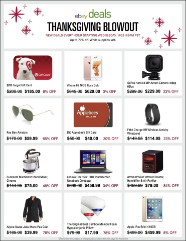 eBay Thanksgiving Deals (Graphic: Business Wire)