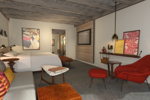 A guestroom rendering at Andaz Scottsdale Resort & Spa (Graphic: Business Wire)
