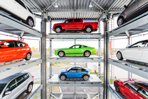 Carvana’s multistory, automated car Tower at the Nashville Vending Machine is a first of its kind. (Photo: Business Wire)