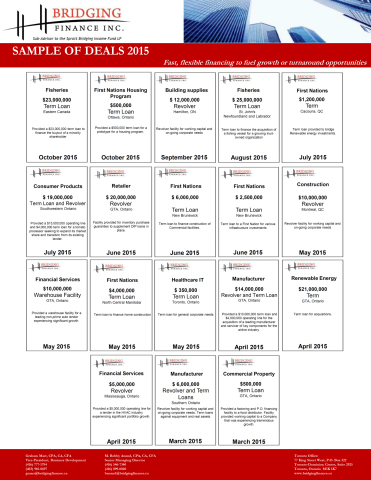 Sample of deals in 2015
(Graphic: Business Wire)
