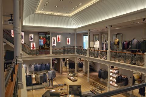 Soraas perfectly tailored LED lighting makes Gieves & Hawkes' flagship London store shine. (Photo: Business Wire)