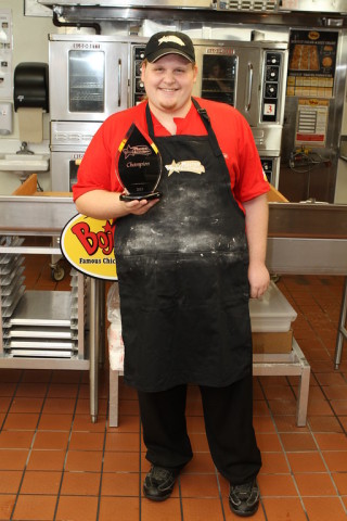 Roger Hudson, Jr., of Boiling Springs, N.C., was named Master Biscuit Maker representing Bojangles' company-owned restaurants
(Photo: Business Wire)