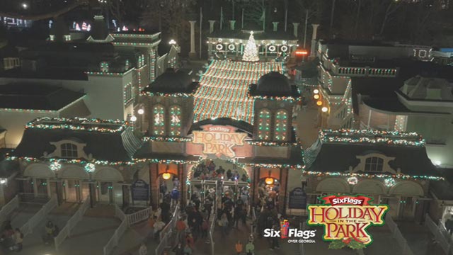 (Instagram and Facebook Social Media Video) Holiday in the Park @sixflagsovergeorgia opens w/ more than 1 million LED lights, 24 world-class rides, artificial snow & 13 holiday themed sections. #NothingMerrier