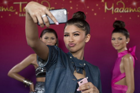 Zendaya unveils her wax figures at Madame Tussauds in San Francisco, California on November 21st, 2015. (Photo by Beck Diefenbach)