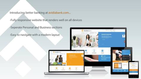 Introducing better banking at the NEW avidiabank.com (Graphic: Business Wire)