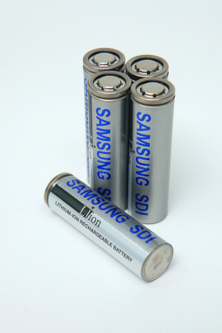 Samsung SDI's high-performance 18650 battery, which will be inserted in JAC Motors's new electric SUV iEV6S. (Photo: Business Wire)