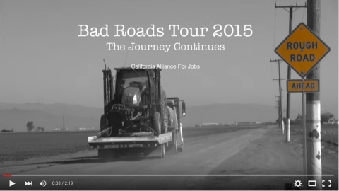 New video from the California Alliance for Jobs shows what 25% of local roads in the state will look like in 10 years unless Legislature acts. (Photo: Business Wire)
