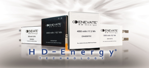 Enevate silicon Li-ion batteries with HD-Energy Technology. (Photo: Business Wire)