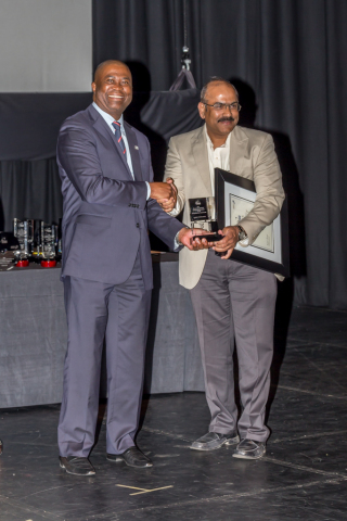 Reddy Shivaprasad, VP-MEA Intense Technologies, receiving TT100 award (Photo: Business Wire)