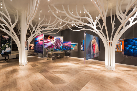 The new Andrei Duman Gallery in the Westfield Topanga outside Los Angeles with Soraa LED lights. (Photo: Andrei Duman)