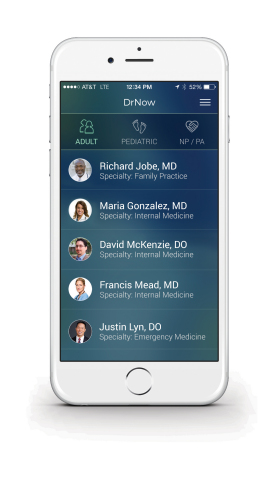 The new healthcare app DrNow allows patients to see a board-certified physician, physician assistant or nurse practitioner in the comfort and convenience of their own home.