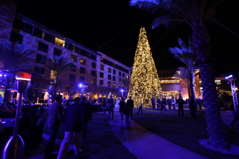 The Park at Viejas, featuring a 60-foot Christmas tree, where the 2015 Toy Drive was held. (Photo: Business Wire)