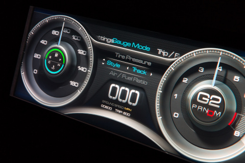 From video games to cars, Delphi is showing a 3D instrument cluster that brings multidimensional depth to flat screens. The graphics were first developed for Las Vegas slot machines. (Photo: Business Wire)