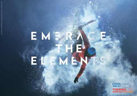 INVISTA is launching a new campaign for COOLMAX® and THERMOLITE® brands. The EMBRACE THE ELEMENTS campaign reflects the new brand positioning for these brands and includes a contemporary look and feel with new logos, hangtags, websites, and simplified brand architecture. (Photo: Business Wire)