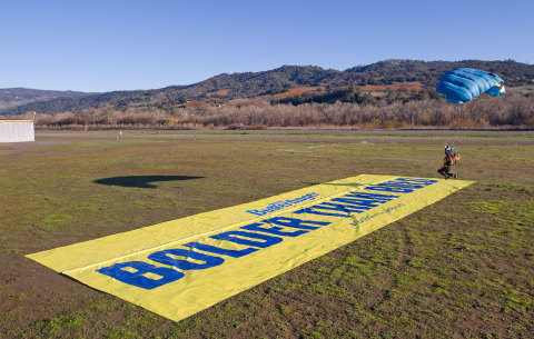 Go Bold, or go home. Nestlé Butterfinger delivered a high flying announcement live on Periscope with a sky diver to kick-off its new #BolderThanBold campaign and announce its February 7th Big Game commercial on December 15, 2015. (Photo: Business Wire)