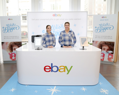 On December 26 and 27 at select Westfield malls across the country, consumers can bring their holiday items to be boxed up and listed on eBay.com to put toward things they really want. (Bennett Raglin/AP Images for eBay)