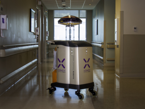 As hospitals look for new and innovative ways to battle the multi-drug resistant organisms that can cause hospital acquired infections (HAIs), Martin Health System has taken a leap into the future by acquiring four Xenex Germ-Zapping Robots(TM) to destroy pathogens that cause infections. (Photo: Business Wire)
