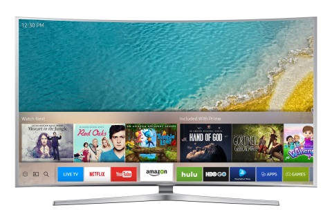 Samsung Electronics introduced its new Smart TV user experience for 2016. The new Smart Hub interface streamlines the user experience, making it faster and easier for consumers to access desired content and entertainment. (Photo: Business Wire)