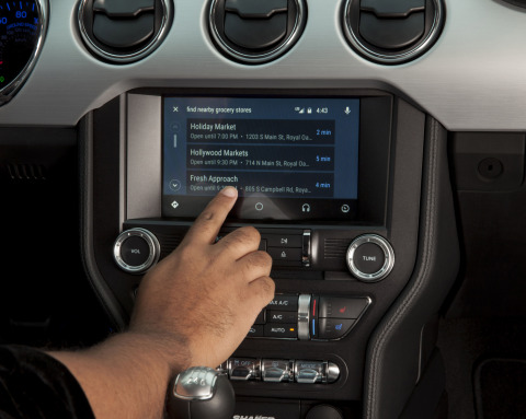 In North America, Ford is making Apple CarPlay and Android Auto, pictured, available on all 2017 vehicles equipped with SYNC 3, starting with the all-new Ford Escape. Owners of 2016 vehicles equipped with SYNC 3 will have an opportunity to upgrade later in the year. (Photo: Business Wire)