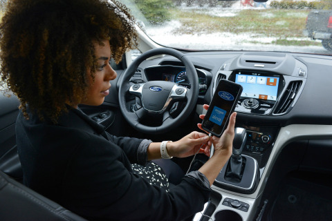 Ford Motor Company is working to link the home automation devices with its vehicles through industry-leading Ford SYNC®. This comes as half of consumers say they will buy at least one smart home product in the next year, according to Icontrol Networks. (Photo: Business Wire)