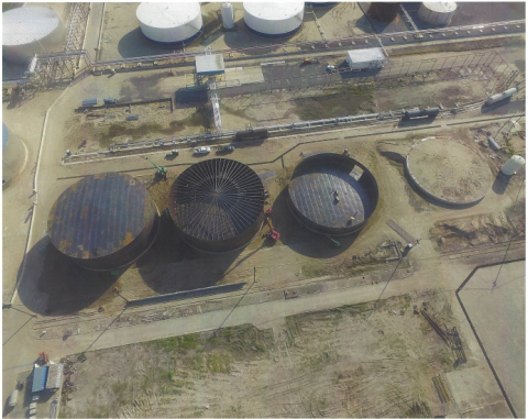 Figure 1 Construction of 550,000 barrels of incremental storage capacity at Harvey currently underway (Photo: Business Wire)