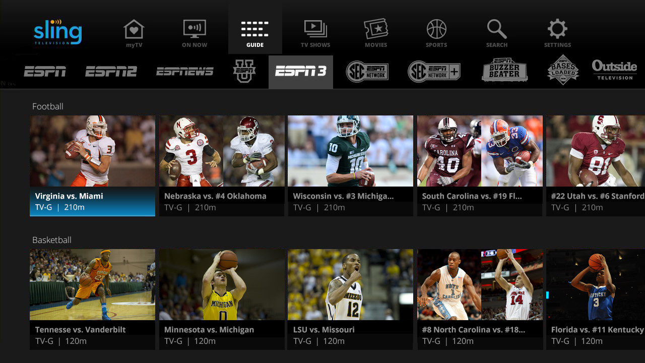 Sling TV to Add ESPN3 into Channel Guide, A First for the Pay-TV