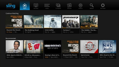 Sling TV unveiled its second-generation user interface (UI) at CES 2016. The new design will create a more personalized experience, as well as improve content discovery across the Sling TV platform. (Photo: Business Wire)