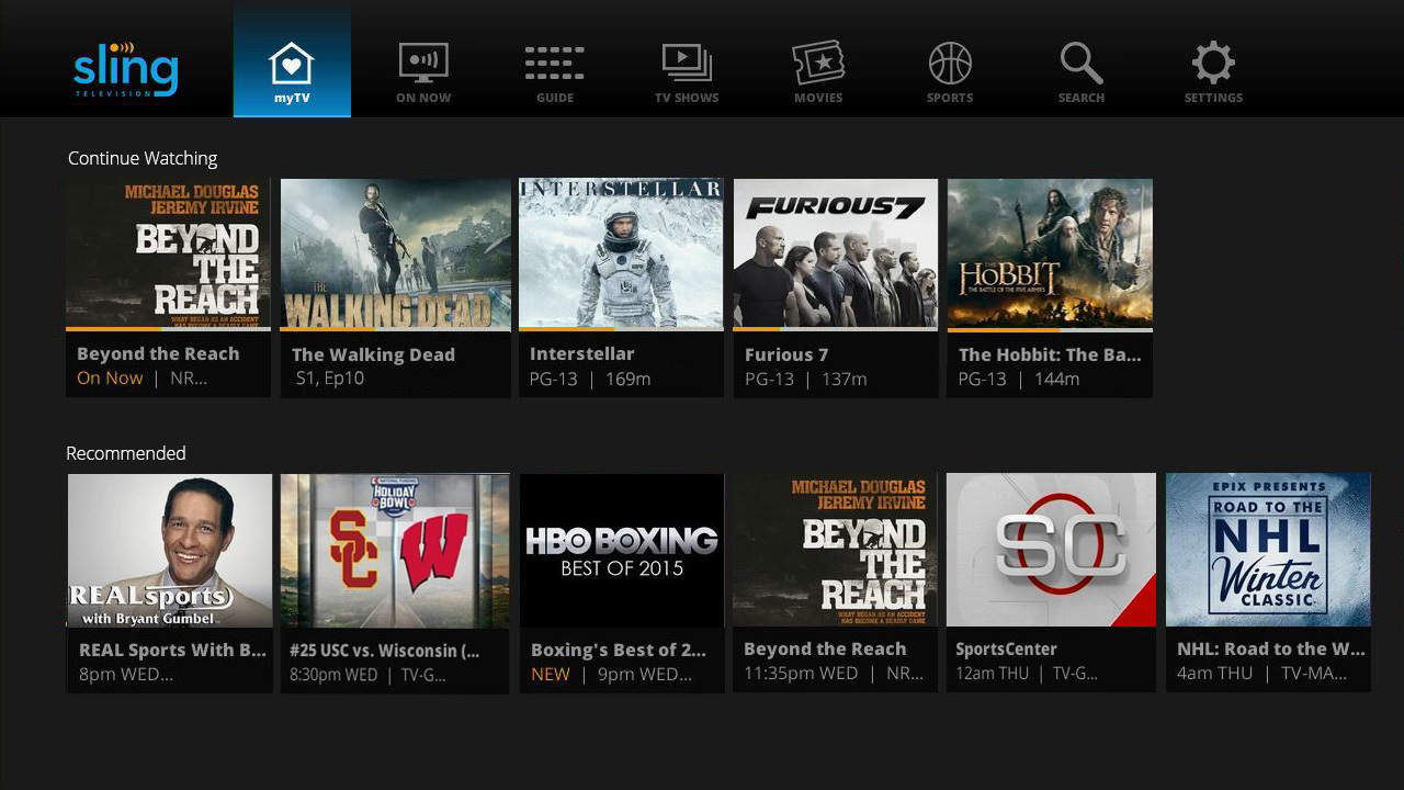 Sling TV Unveils New User Interface