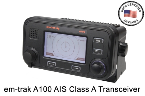 em-trak A100 AIS Class A Transceiver (Graphic: Business Wire)