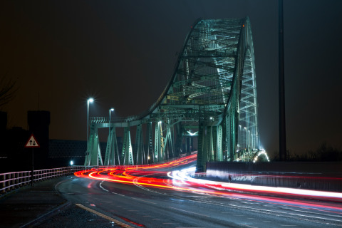 Runcorn's Silver Jubilee Bridge is being replaced by a 6-lane toll-way that is sending local property development prices soaring (Photo: Business Wire)