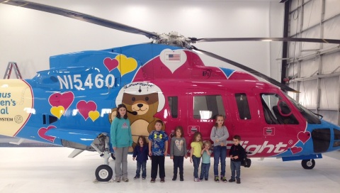 Recently, Axalta partnered with SureFlight premiere aviation completion specialists to refinish two colorful, child-friendly pediatric critical care transport helicopters for Nicklaus Children's Hospital. (Photo: Axalta)