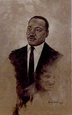 Painting by Reyes' father that won Coretta Scott King-sponsored national art contest in memory of Martin Luther King, Jr. (Photo: Business Wire)