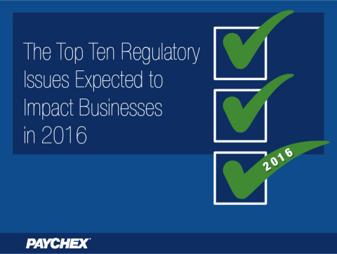 Paychex, Inc. has identified the top regulatory issues businesses should be aware of in 2016. (Graphic: Business Wire)