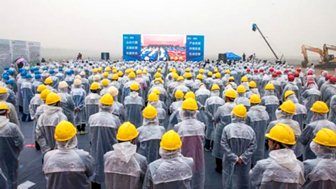 Innovadora Ceremonia Realizada para el Primer Parque Temático con la marca Six Flags en China