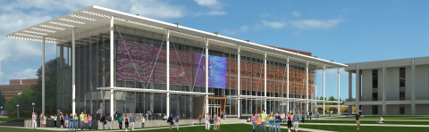 Artist rendering of largest Philips Flex media installation in the United States at Watt Family Innovation Center at Clemson University. (Photo: Business Wire)