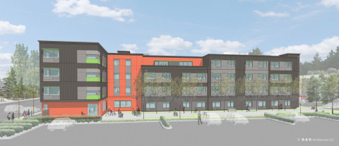 Station 162 affordable housing development will be a national model for independent living and self-directed care in Portland, Ore. (Graphic: QUAD)