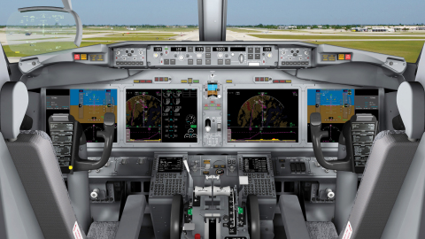 The Boeing 737 MAX will feature four Rockwell Collins large-format, 15.1-inch LCD displays (Photo: Business Wire).