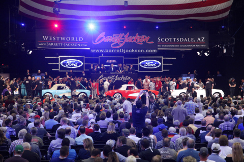 Barrett-Jackson kicked off its 45th anniversary year with their biggest event of 2016, achieving record car sales and charity auctions, as well as delivering star-studded entertainment (Photo: Business Wire)