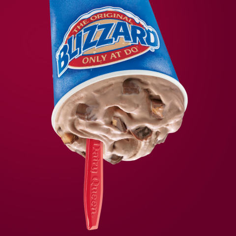 The DQ Singles Blizzard Treat features salted caramel truffles, Reese’s® Peanut Butter Cups and peanut butter topping blended with signature DQ soft serve. (Photo: Business Wire) 